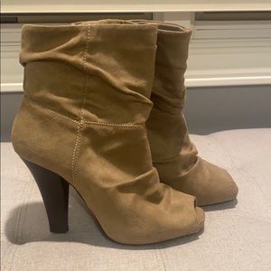 Brown ankle booties